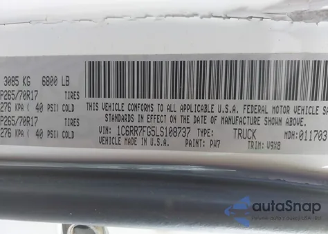 2020 Ram 1500 Classic Tradesman 4X4 6'4 Box from USA, damaged, VIN 1C6RR7FG5LS108737